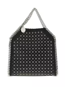 Маленькая сумка-тоут Falabella с заклепками STELLA MCCARTNEY, черный