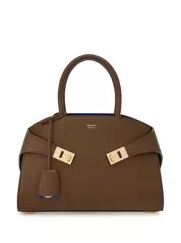 Маленькая сумка-тоут Hug Ferragamo, коричневый