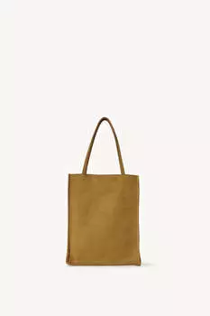 Маленькая сумка-тоут из нубука The Row, желтый