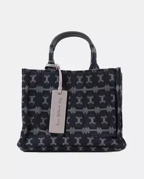 Маленькая сумка-тоут из разноцветной жаккардовой ткани Coccinelle, мультиколор