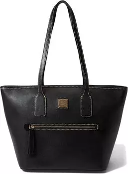 Маленькая сумка-тоут из сафьяно Dooney & Bourke, черный