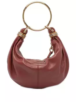 Маленькая сумка-тоут из телячьей кожи с браслетом CHLO, коричневый