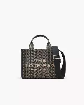 Маленькая сумка-тоут из жаккарда с монограммой Marc Jacobs, цвет Beige Multi