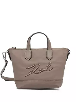 Маленькая сумка-тоут K/Signature от Karl Lagerfeld, серый