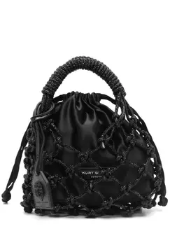 Маленькая сумка-тоут Kurt Geiger London в технике макраме, черный