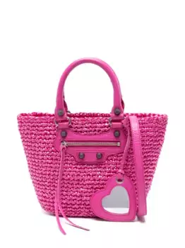 Маленькая сумка-тоут Le Cagole Panier BALENCIAGA, розовый