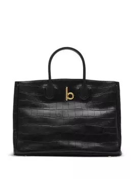 Маленькая сумка-тоут «Лошадь-качалка» Burberry, черный
