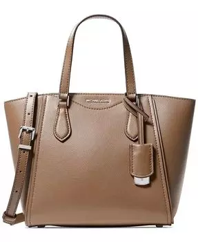 Маленькая сумка-тоут на молнии с трансформируемым верхом Taryn через плечо Michael Kors, черный