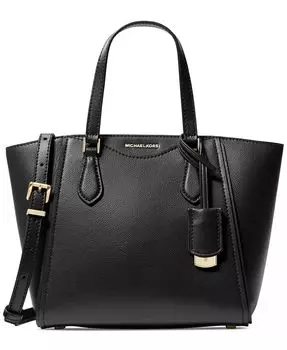 Маленькая сумка-тоут на молнии с трансформируемым верхом Taryn через плечо Michael Kors, черный