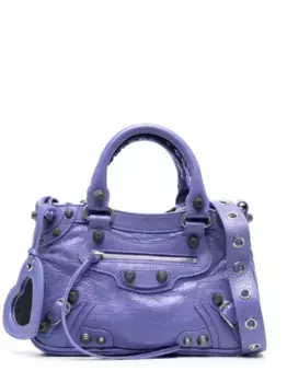 Маленькая сумка-тоут Neo Cagole BALENCIAGA, фиолетовый