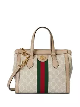 Маленькая сумка-тоут Ophidia Gucci, нейтральный цвет