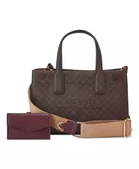 Маленькая сумка-тоут Pauline Nine West, коричневый