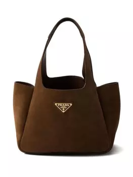 Маленькая сумка-тоут Prada, коричневый