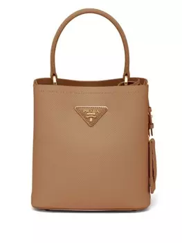 Маленькая сумка-тоут Prada Panier, коричневый