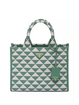 Маленькая сумка-тоут Prada Symbole, зеленый