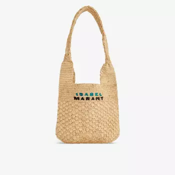 Маленькая сумка-тоут praia из рафии Isabel Marant, цвет natural