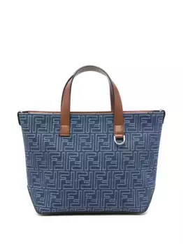 Маленькая сумка-тоут с логотипом FF FENDI, синий