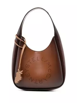 Маленькая сумка-тоут с логотипом Stella McCartney, коричневый