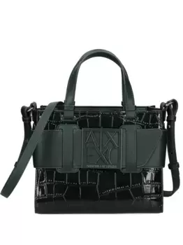 Маленькая сумка-тоут с пряжкой Armani Exchange, черный