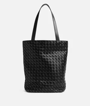 Маленькая сумка-тоут с узором «север-юг» Bottega Veneta