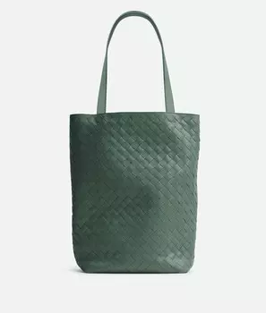 Маленькая сумка-тоут с узором «север-юг» Bottega Veneta