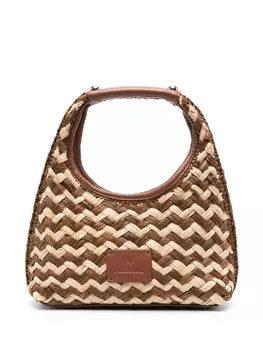 Маленькая сумка-тоут с зигзагообразным узором Missoni, коричневый