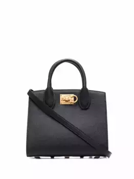 Маленькая сумка-тоут Studio Box Ferragamo, черный