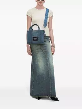 Маленькая сумка-тоут The Crystal из денима Marc Jacobs, синий