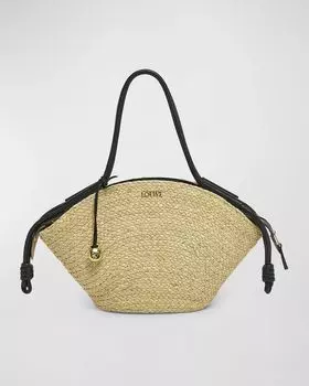 Маленькая сумка-тоут-тоут Paseo Basket Loewe, цвет Natural/Black