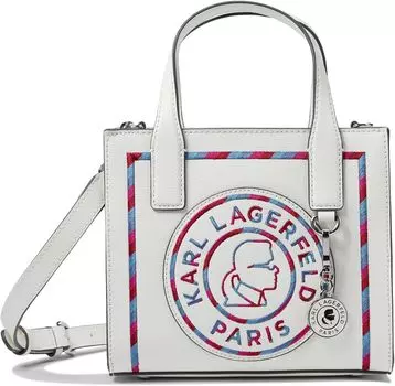 Маленькая сумка-тоут в стиле модерн Karl Lagerfeld Paris, цвет White/Multi
