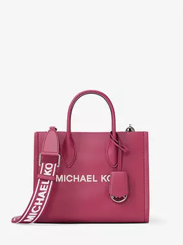 Маленькая сумка-трансформер через плечо Mirella из шагреневой кожи Michael Kors, красный