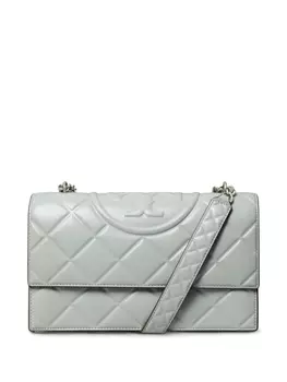 Маленькая сумка-трансформер Fleming на плечо Tory Burch, серый