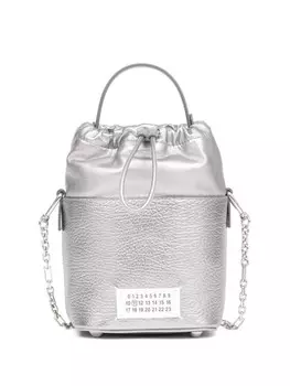 Маленькая сумка-ведро Maison Margiela 5AC, серебристый