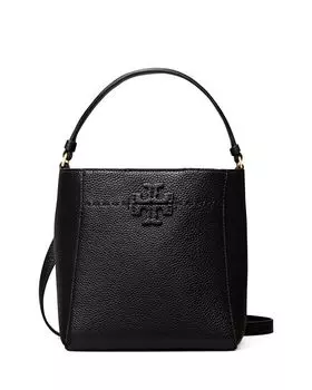 Маленькая сумка-ведро McGraw Tory Burch, цвет Black