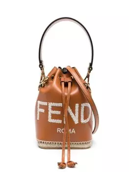 Маленькая сумка-ведро Mon Tresor FENDI, коричневый