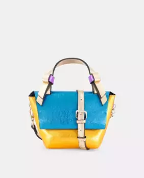 Маленькая сумочка из металлического материала, имеет ручку для перекрещивания Pepe Moll, мультиколор