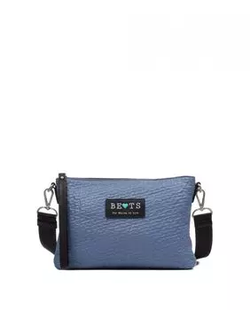 Маленькая сумочка с длинным триадором в джинсах Beats, светло-синий