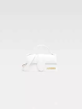 Маленькая сумочка с регулируемым ремешком через плечо JACQUEMUS The Bambino, белый