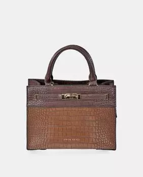 Маленькая сумочка верблюжьего цвета с кокосовым принтом Pierre Cardin, коричневый