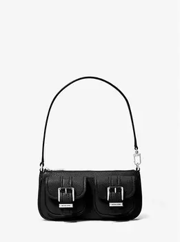 Маленькая сумочка Zoe из шагреневой кожи Michael Kors, черный