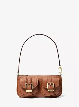Маленькая сумочка Zoe из шагреневой кожи Michael Kors, коричневый