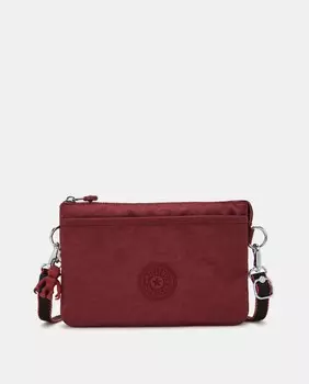 Маленькая темно-бордовая сумка через плечо Riri на молнии Kipling, гранатовый