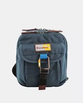 Маленькая темно-синяя сумка через плечо из переработанного полиэстера Discovery, темно-синий