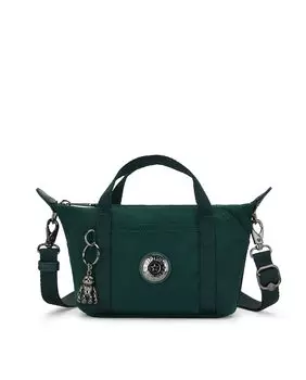 Маленькая темно-зеленая женская сумка через плечо на молнии Kipling, темно-зеленый