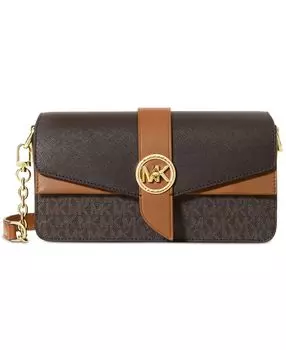 Маленькая трансформируемая сумка через плечо signature greenwich Michael Kors, мульти