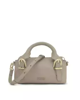 Маленькая трансформируемая сумочка с пряжками Soft Tous, цвет Topo
