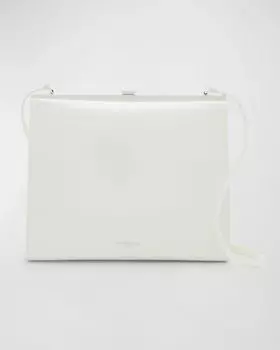 Маленькая виниловая сумка на плечо Le-Anne Marie Saint Laurent, цвет White Powder