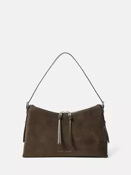 Маленькая замшевая сумка Trafalgar Jigsaw, хаки