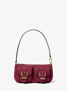 Маленькая замшевая сумочка-трансформер Zoe Michael Kors, белый