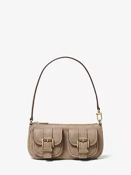 Маленькая замшевая сумочка-трансформер Zoe Michael Kors, коричневый